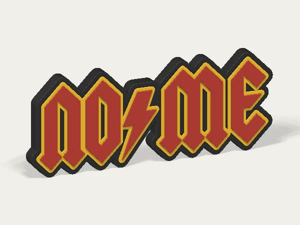 Targa personalizzata AC/DC — design personalizzato di esempio