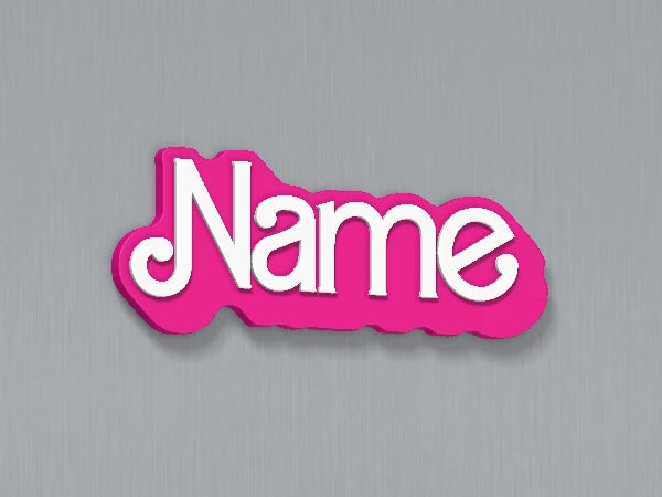 Barbie Retro Custom Name Magnet — example personalised design