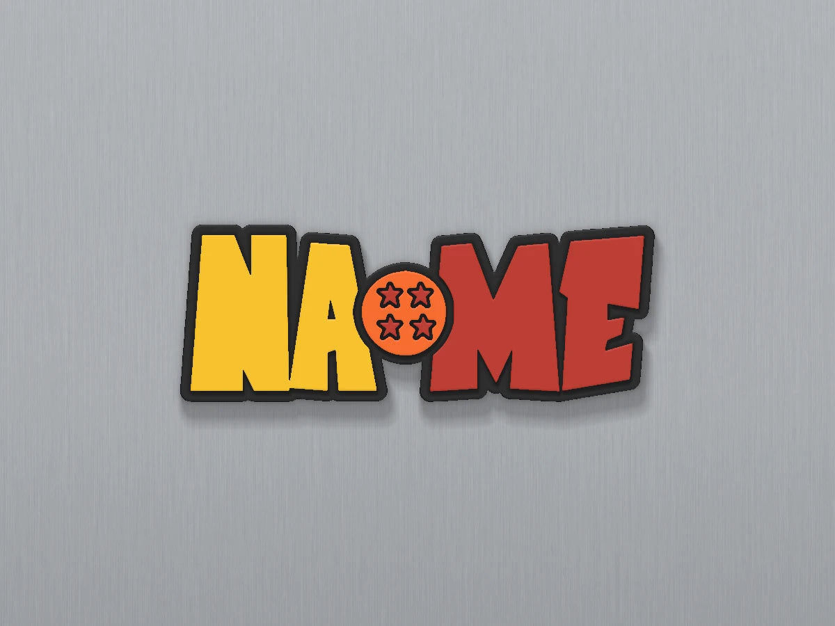 Dragon Ball Magnet mit Namen — Beispiel personalisiertes Design