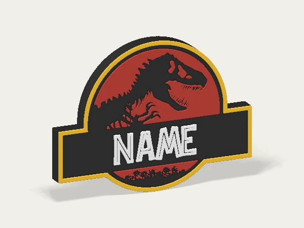 Jurassic Park Custom Logo Display Sign — example personalised design