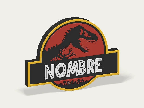Letrero personalizado Jurassic Park — diseño personalizado de ejemplo