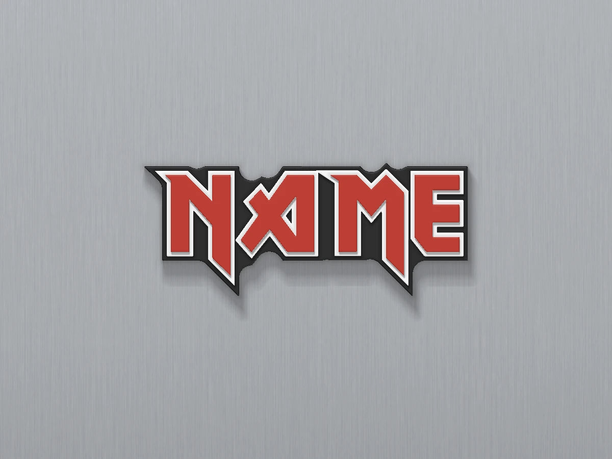Iron Maiden Magnet mit Namen — Beispiel personalisiertes Design