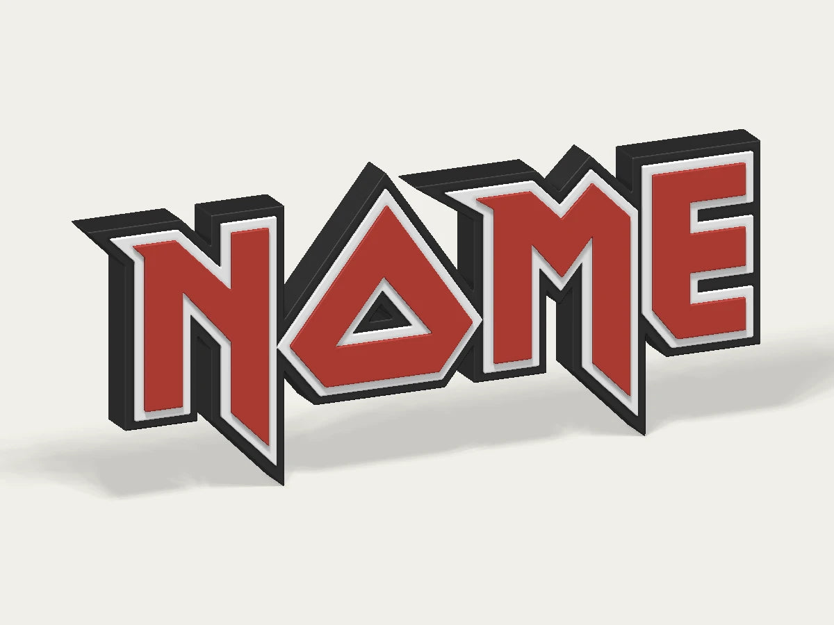 Targa personalizzata Iron Maiden — design personalizzato di esempio