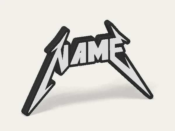 Metallica Custom Logo Display Sign — example personalised design