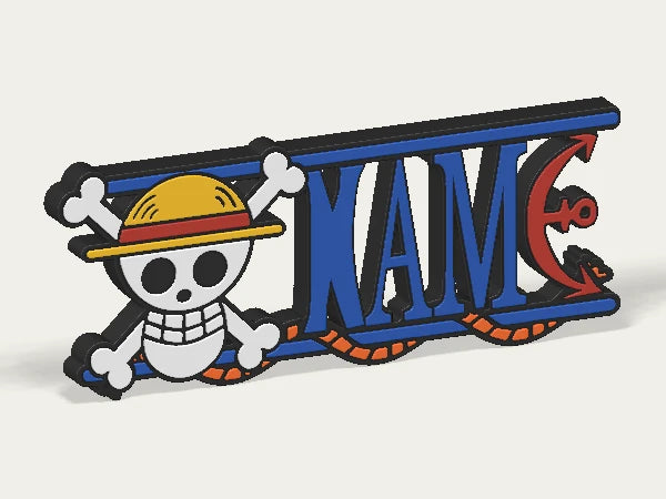 One Piece Custom Logo Display Sign — example personalised design