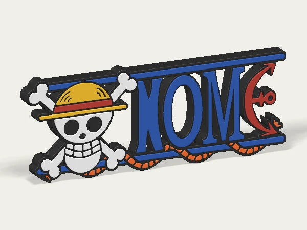 Targa personalizzata One Piece — design personalizzato di esempio