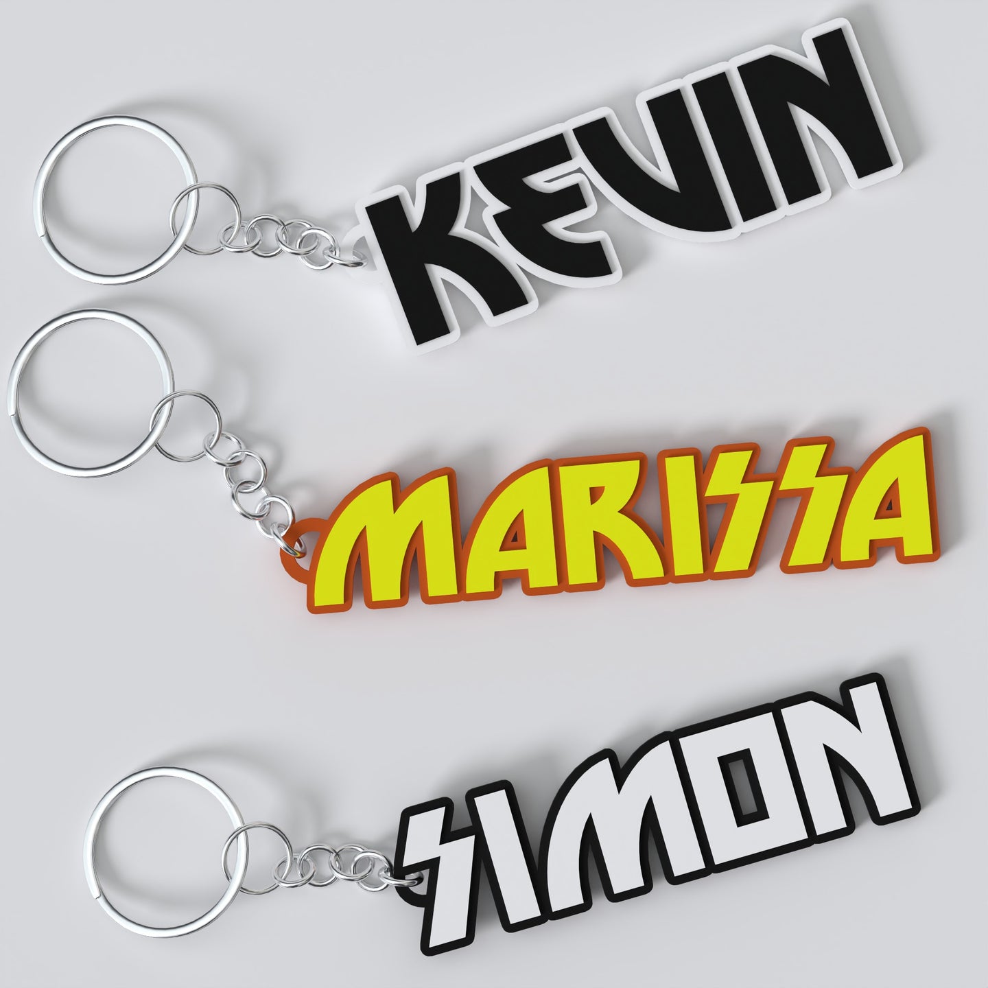 Kiss band custom keychains