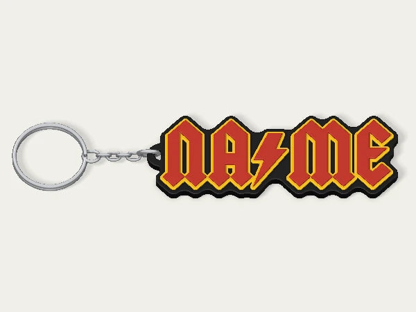 AC/DC Custom Keychain — example personalised design