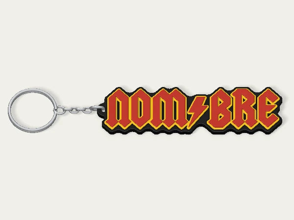 Llavero personalizado AC/DC — diseño personalizado de ejemplo