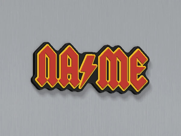 AC/DC Custom Name Magnet — example personalised design