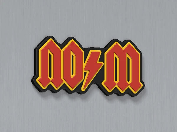 Magnet personnalisé AC/DC — design personnalisé en exemple