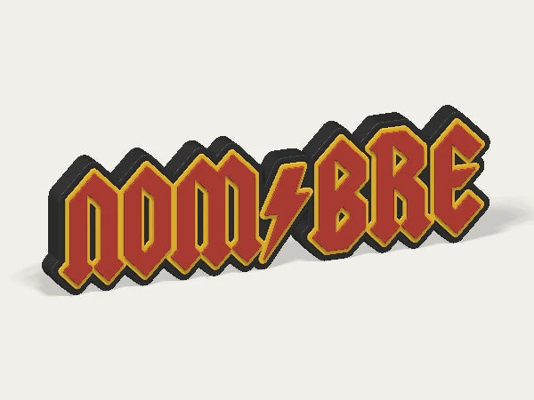 Letrero personalizado AC/DC — diseño personalizado de ejemplo