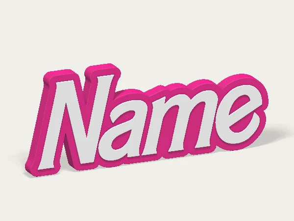 Barbie Custom Logo Display Sign — example personalised design