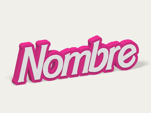 Letrero personalizado Barbie — example personalised design