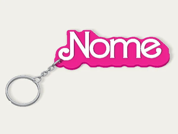 Portachiavi personalizzato Barbie Retro — design personalizzato di esempio