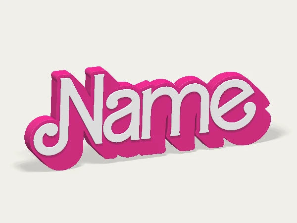 Barbie Retro Custom Logo Display Sign — example personalised design