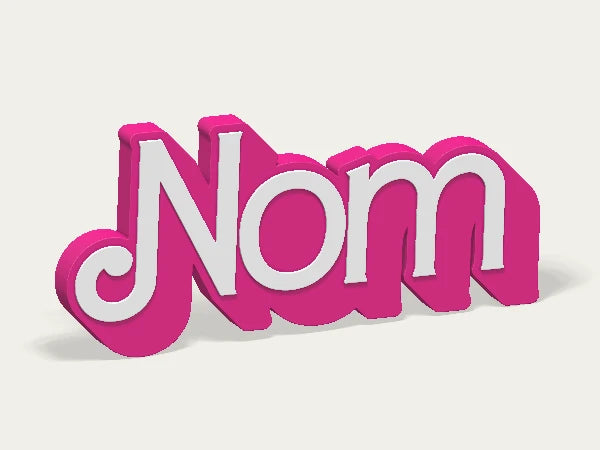 Plaque personnalisée Barbie Retro — example personalised design