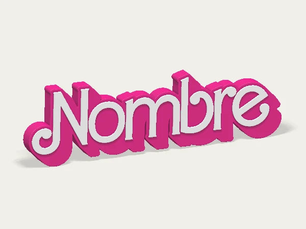Letrero personalizado Barbie Retro — example personalised design