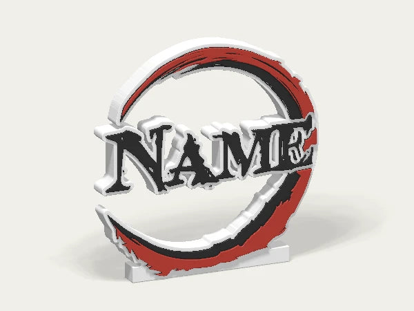 Demon Slayer Custom Logo Display Sign — example personalised design