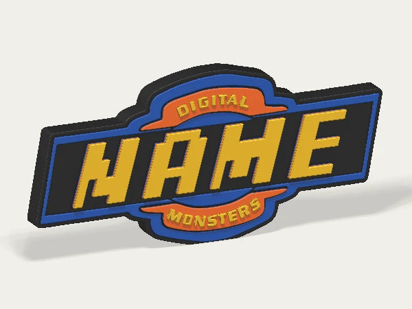 Digimon Custom Logo Display Sign — example personalised design