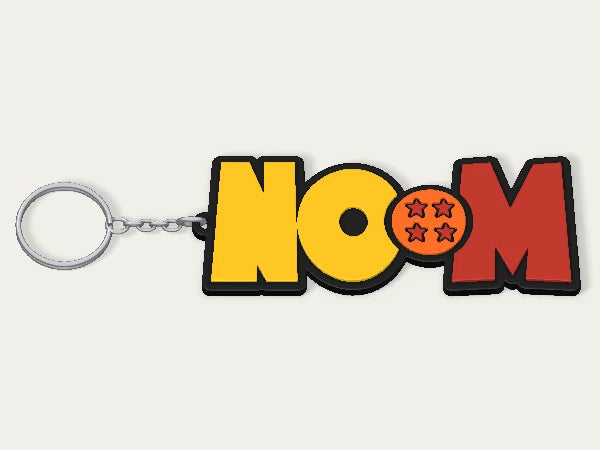 Porte-clés personnalisé Dragon Ball — design personnalisé en exemple