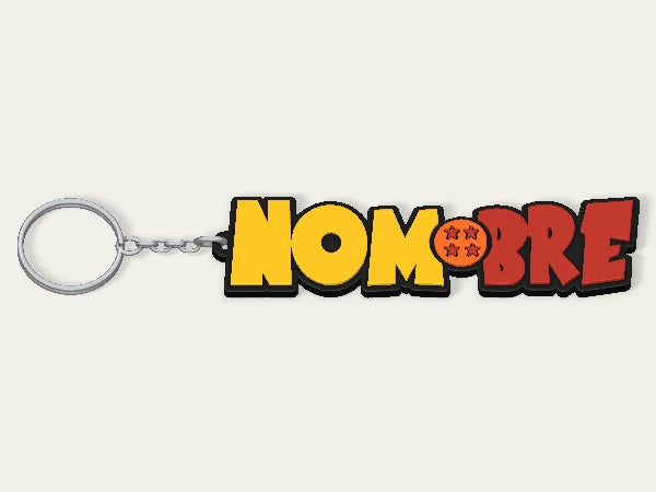 Llavero personalizado Dragon Ball — diseño personalizado de ejemplo