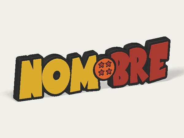 Letrero personalizado Dragon Ball — diseño personalizado de ejemplo