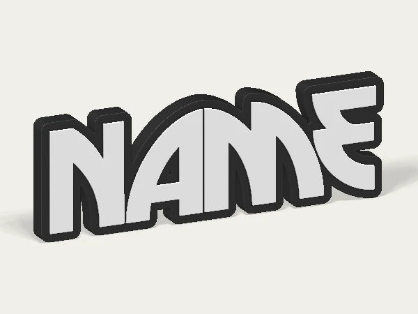 KISS Custom Logo Display Sign — example personalised design