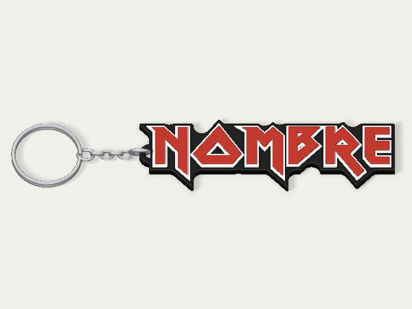 Llavero personalizado Iron Maiden — diseño personalizado de ejemplo