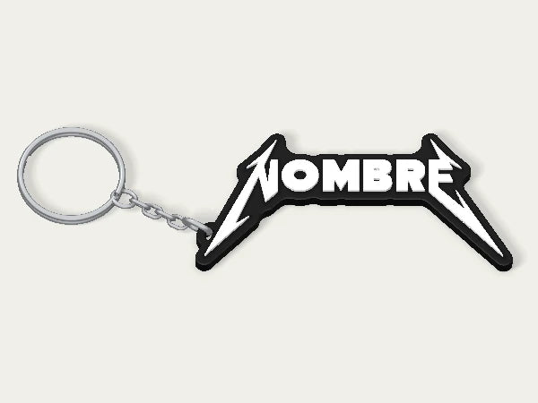 Llavero personalizado Metallica — diseño personalizado de ejemplo