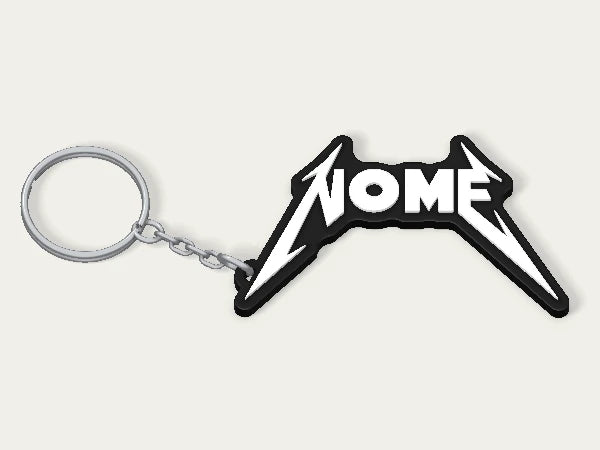 Porta-chaves personalizado Metallica — design personalizado de exemplo