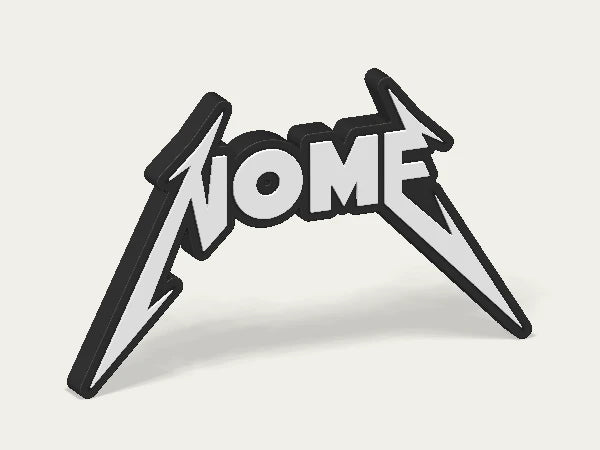Targa personalizzata Metallica — design personalizzato di esempio