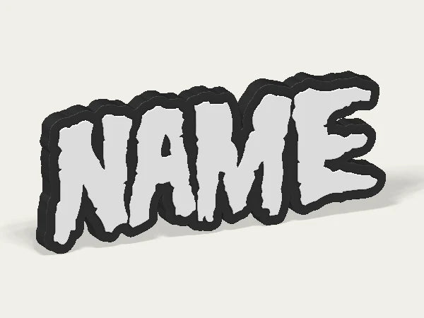 Misfits Custom Logo Display Sign — example personalised design