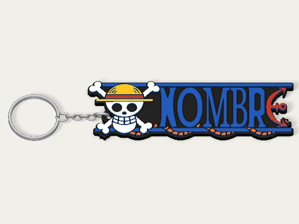 Llavero personalizado One Piece — diseño personalizado de ejemplo