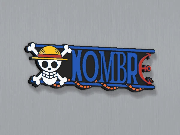 Imán personalizado One Piece — diseño personalizado de ejemplo