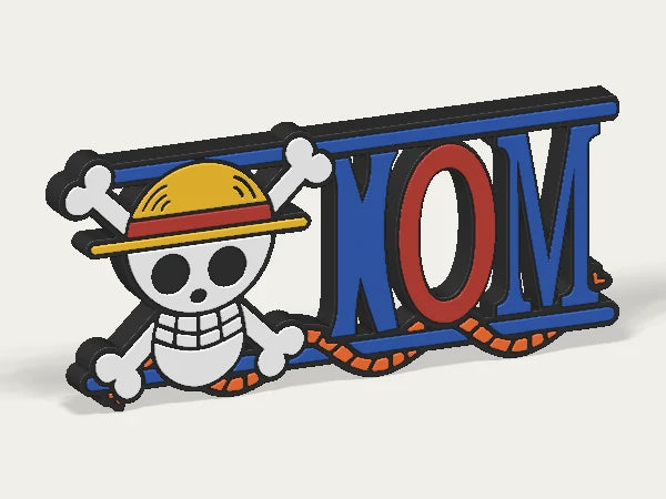 Plaque personnalisée One Piece — design personnalisé en exemple