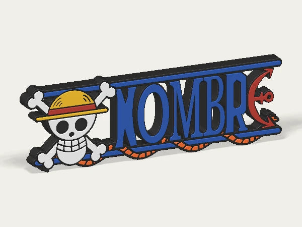 Letrero personalizado One Piece — diseño personalizado de ejemplo