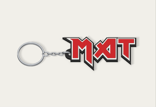 IRON MAIDEN KEYCHAIN personalised with MAT